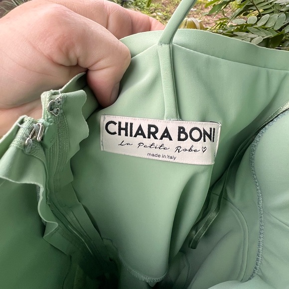Chiara Boni Mint Green Ruched Dress - Picture 5 of 6
